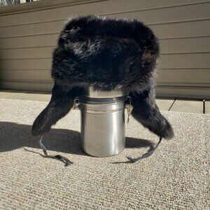 Russian Mink Fur Hat - Ushanka Rot Front